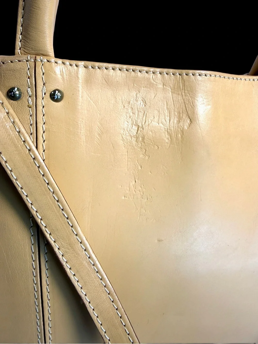 Italian Vachetta Leather Classic  Tote Bag with Shoulder Strap